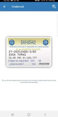 Credencial Digital SANIDAD android App screenshot 1